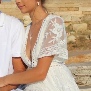 Handmade lace romper by LF Laguna